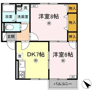 メゾングレース【2階】の間取り