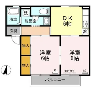 サンライズ光 B棟【2階】の間取り
