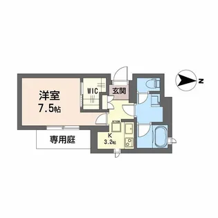 ウエストハイツ【1階】の間取り