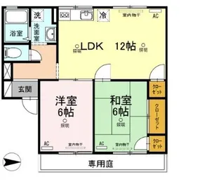 セジュール野山 A棟【103号室】の間取り