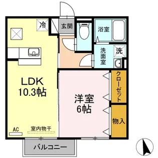 リビングタウン連島 A棟【1階】の間取り