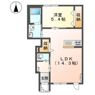 仮)リバーヒルズ里庄【107号室】の間取り