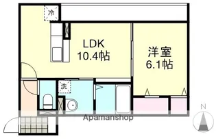 ブルーミア【1階】の間取り
