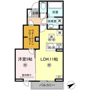 ソレアード B【1階】の間取り
