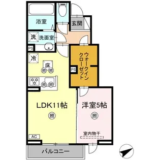 ソレアード B【1階】の間取り