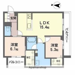 ガーデンコート【3階】の間取り