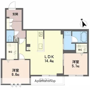 ネオブランコート【2階】の間取り
