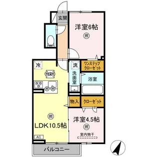 ブルック ヴィラ【1階】の間取り