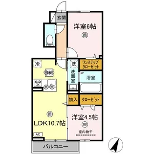 ブルック ヴィラ【1階】の間取り