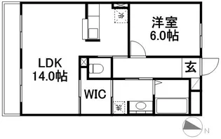 ラ・ペジーブル【2階】の間取り