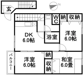 サニースクエア【2階】の間取り
