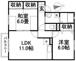 コスモス・ガーデン【2階】の間取り