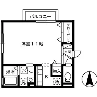 リビングタウン豊成 C棟【C105号室】の間取り