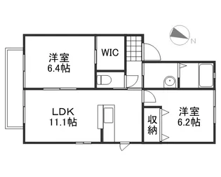 シャーメゾン湊 六番館【1階】の間取り
