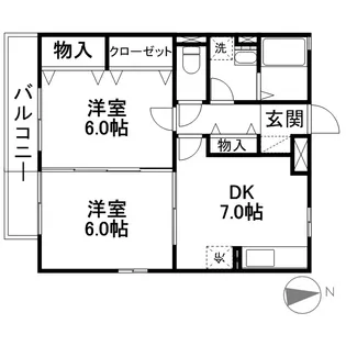 ファミーユ 昭和【2階】の間取り
