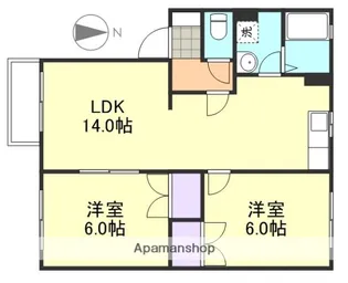 アンソレイエ・メゾンB棟【1階】の間取り