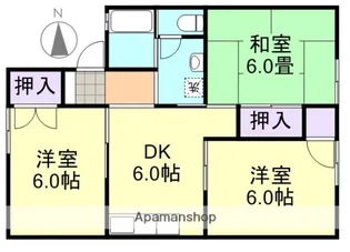岡山県倉敷市福島【アパート】の間取り