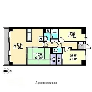 プラザ・ドゥ・オデッサ【4階】の間取り