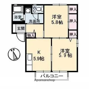 メゾン武智 A棟【2階】の間取り