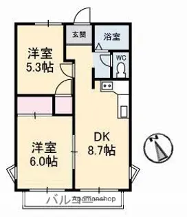 長井コーポ【1階】の間取り