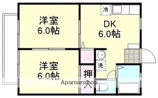 田金マンション B棟【2階】の間取り