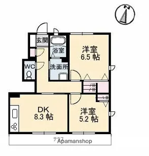 モンターニュ B棟【1階】の間取り