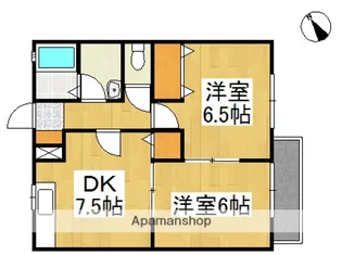 アンジェリーク中島【2階】の間取り