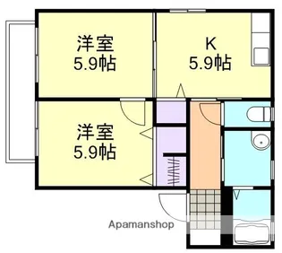 ノースヴェレッジ Ⅳ A棟【1階】の間取り