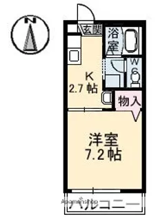 コーポアリメント【1階】の間取り