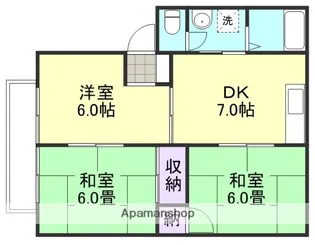 ファミリーハウス北畝 A棟【1階】の間取り