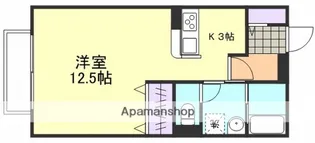 ラフィネ中島B棟【1階】の間取り