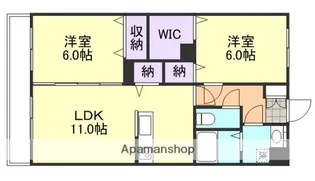 F−CITY老松町【4階】の間取り