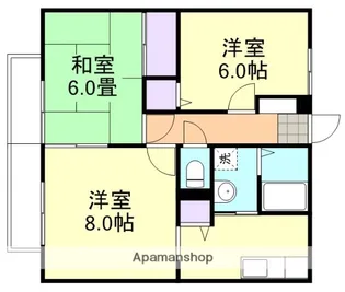 サンエクセル【2階】の間取り