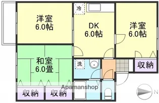 エスポワール都Ⅱ B【2階】の間取り