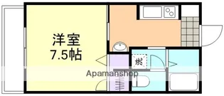 岡山県倉敷市新倉敷駅前3丁目【アパート】の間取り