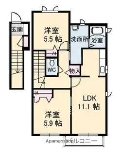グランディール C棟【2階】の間取り