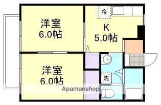 コーポクレアD【2階】の間取り