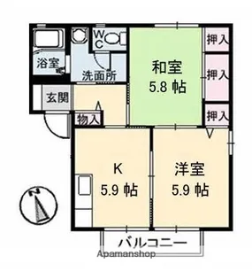 リバーサイド六本木 A棟【1階】の間取り