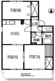 ハーモニーハイツ A【1階】の間取り