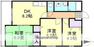 テラス ハマ A【2階】の間取り
