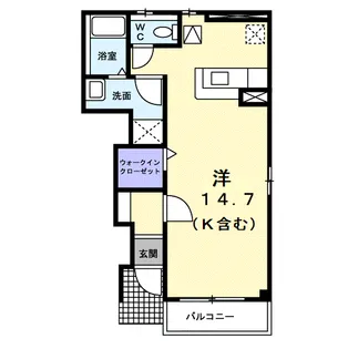ニルヴァーナ ビエンネ【105号室】の間取り
