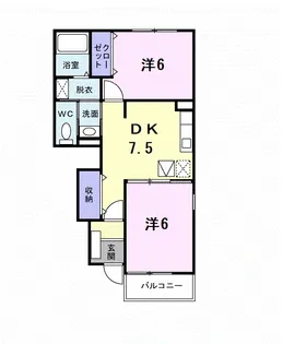 ブラン プレジール A【1階】の間取り
