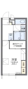 レオパレス希望【105号室】の間取り