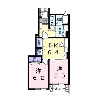 アルモニーB【1階】の間取り