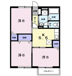 ジョイフルにしむらA【2階】の間取り