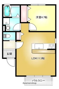 ル・シェルⅡ【2階】の間取り