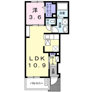 エレガンテ倉敷【1階】の間取り