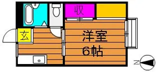 コーポ吉備路【1階】の間取り