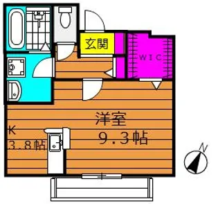エルメゾン支所前【302号室号室】の間取り