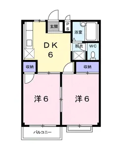 エルディムナガヤマ【1階】の間取り